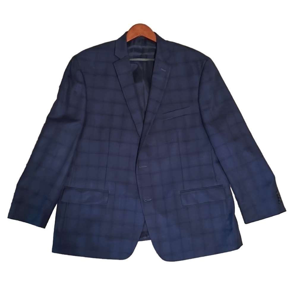 🌸Brand New Michael Kors Sport Coat in Royal Blue and Black Windowpane Check